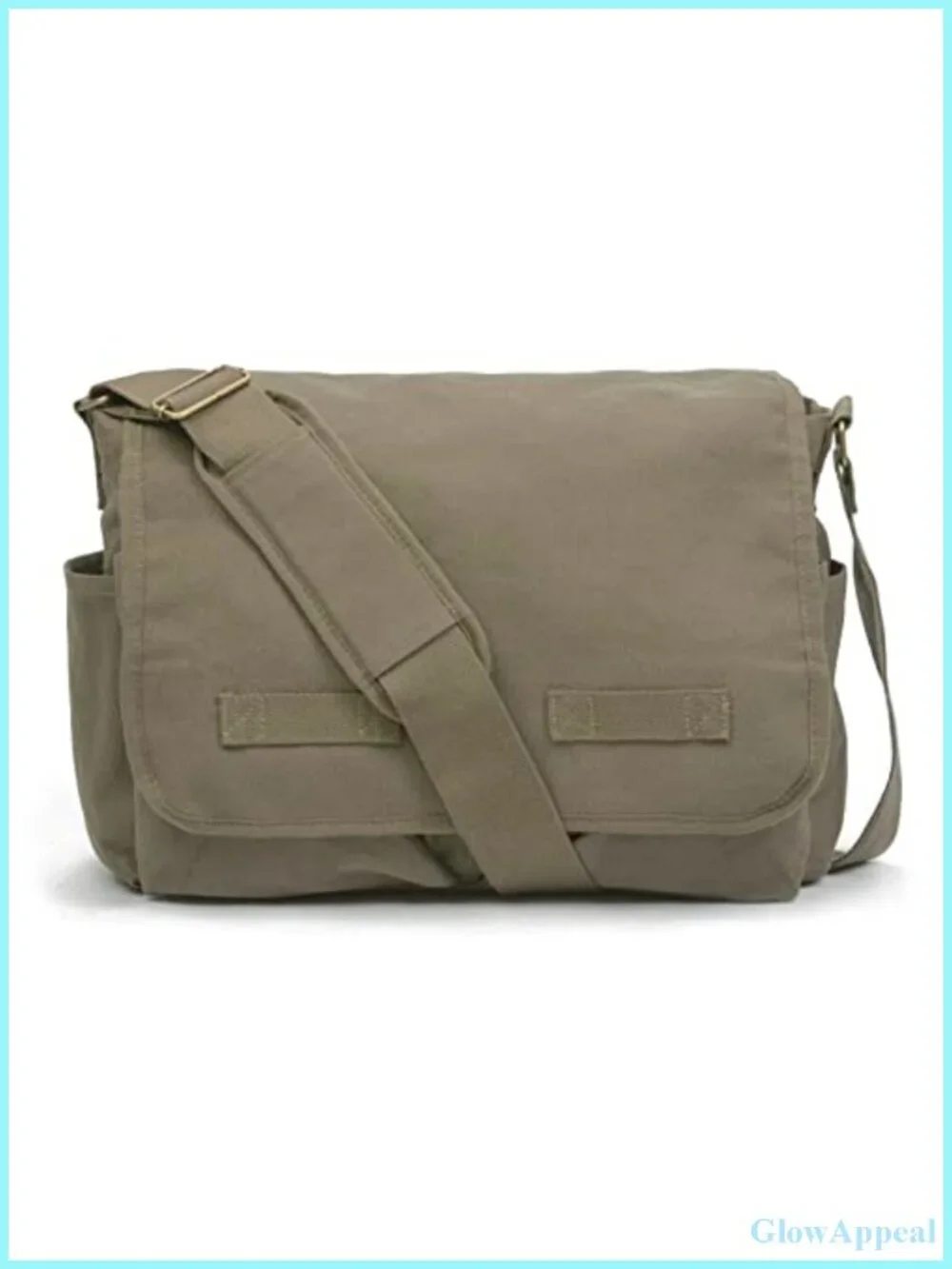 Heavyweight Cotton Canvas Messenger Bag Retro Shoulder Bag